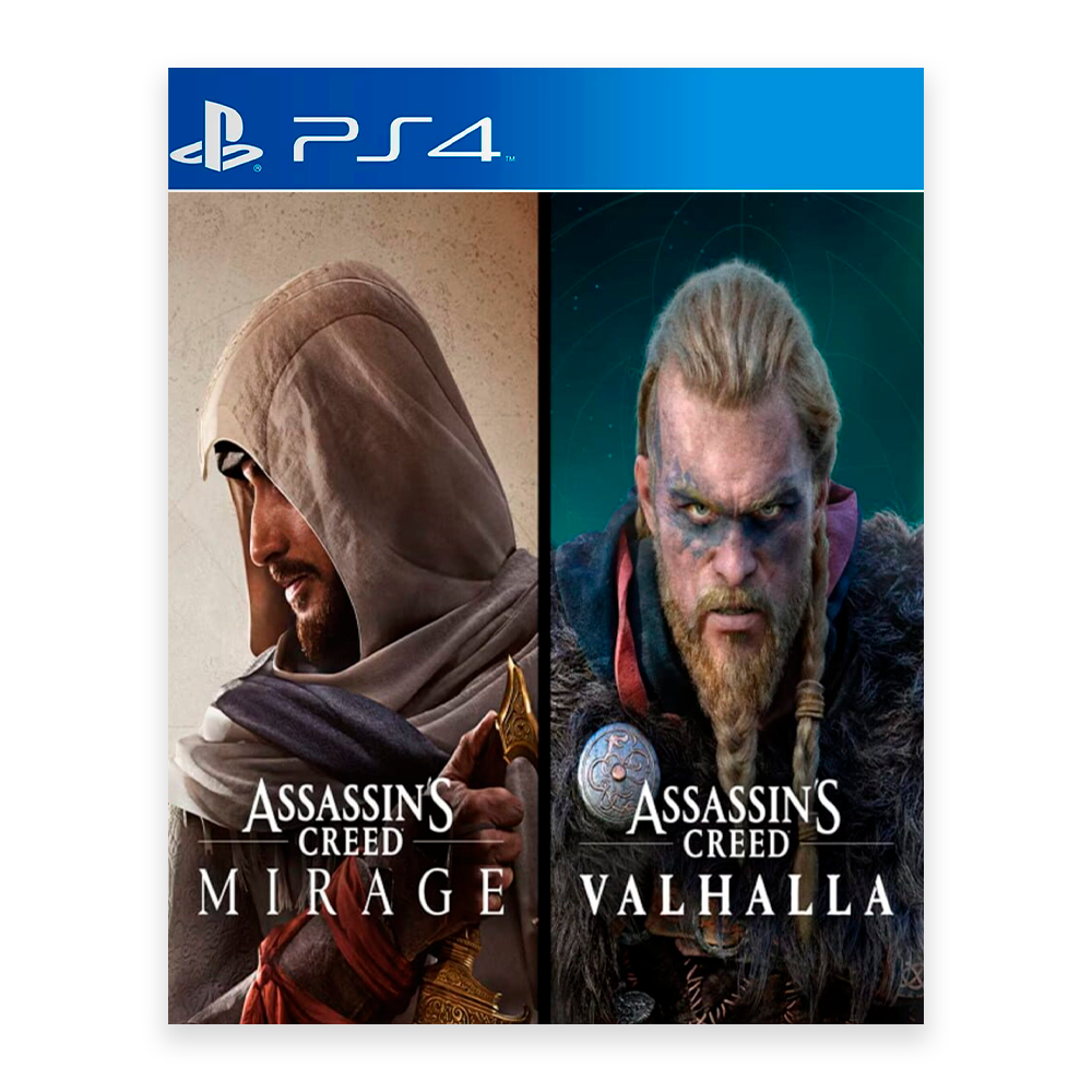 Assassins Creed Mirage and Assassins Creed Valhalla Bundle - PS4